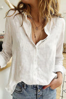 Linen Blouse | Button-Down Design with Relaxed Fit | Stylish Summer Top for Women 0