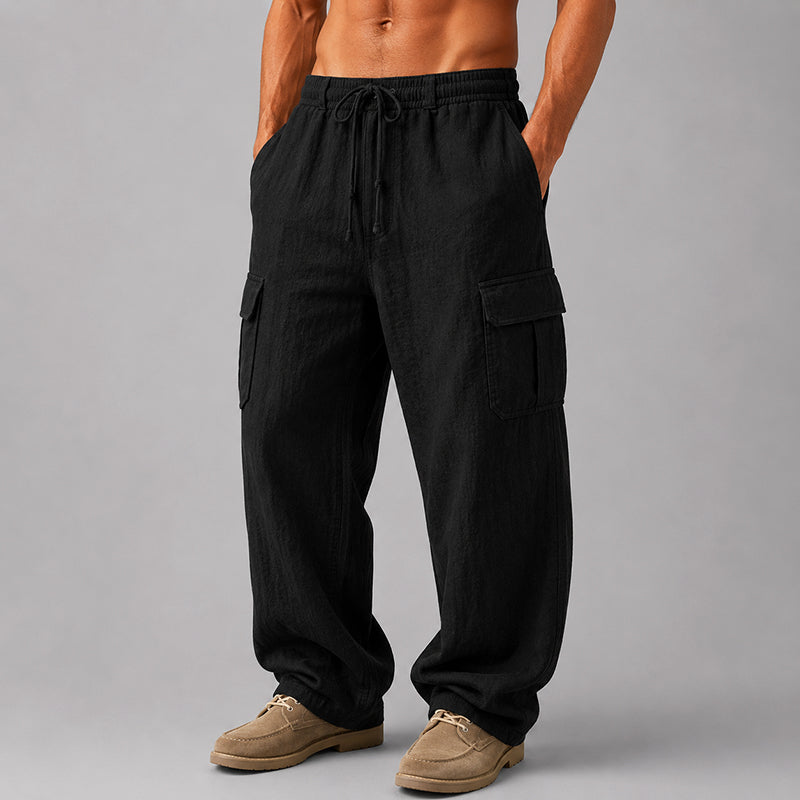 Linen Cargo Pants for Women with Adjustable Waistband | Lightweight & Breathable for Warm Weather Comfort 3