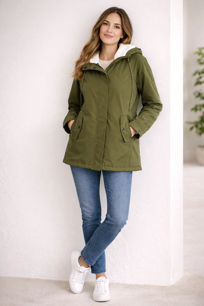 Liora Black Puffer Jacket | Hooded, Padded Insulation for Women 0