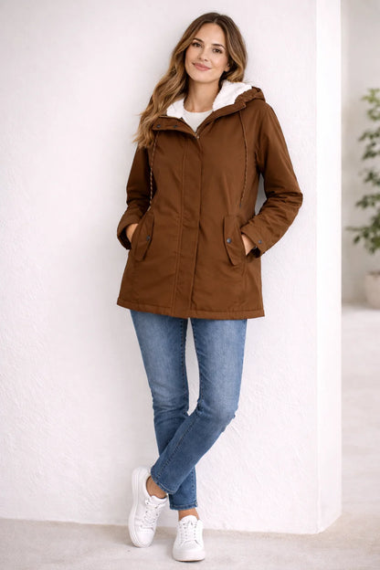 Liora Black Puffer Jacket | Hooded, Padded Insulation for Women 3