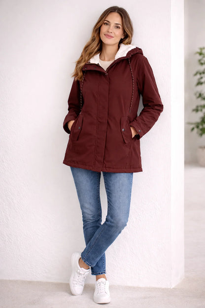 Liora Black Puffer Jacket | Hooded, Padded Insulation for Women 4