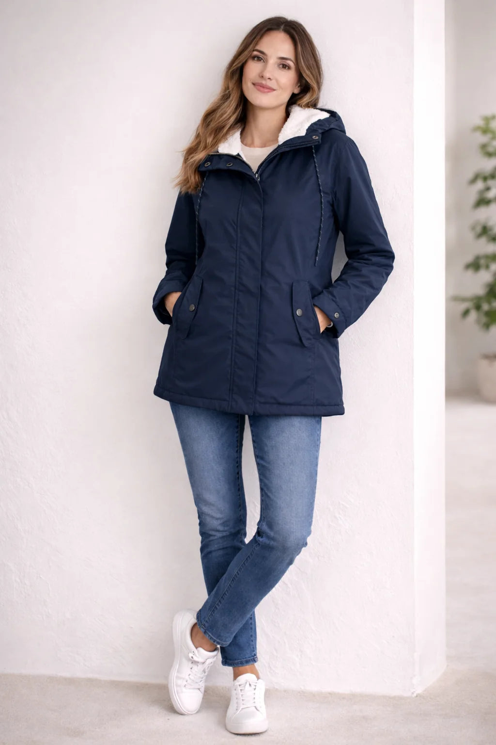 Liora Black Puffer Jacket | Hooded, Padded Insulation for Women 6