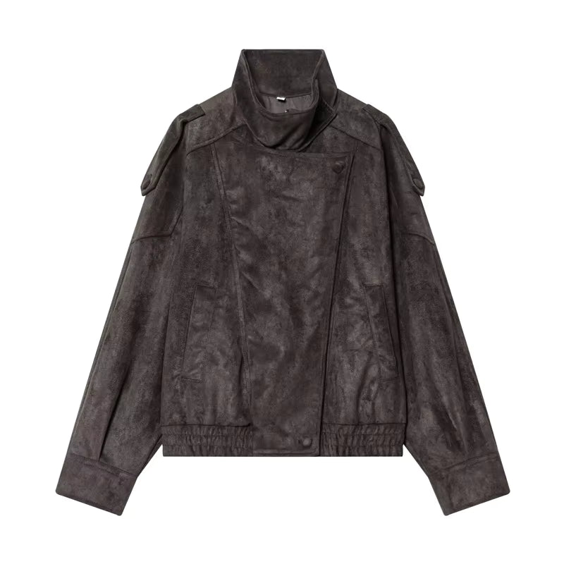 Liora Women's Jacket | Faux Leather, Long Sleeve Chic Outerwear 10