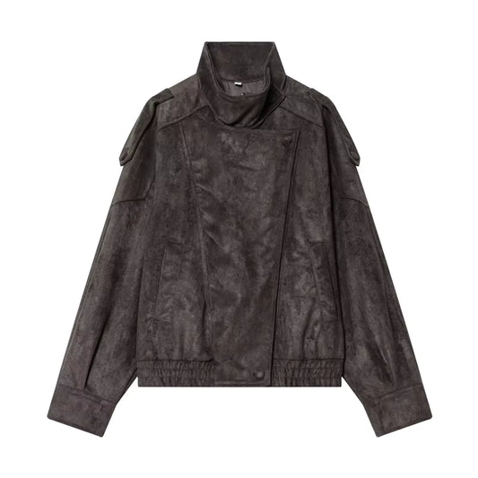 Liora Women's Jacket | Faux Leather, Long Sleeve Chic Outerwear 10