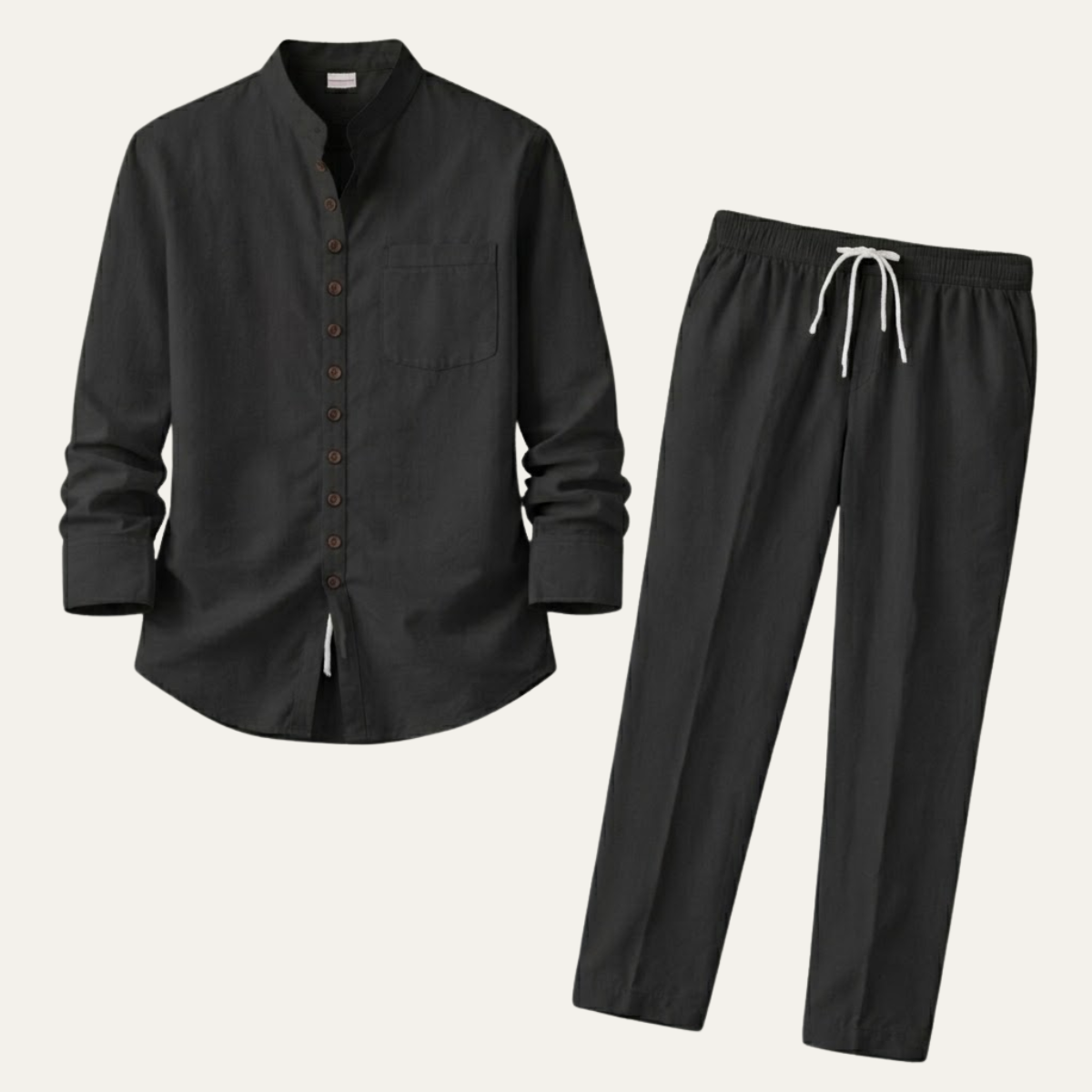 Long Sleeve Linen Shirt and Trousers Set – Elevated Summer Co-Ord 4