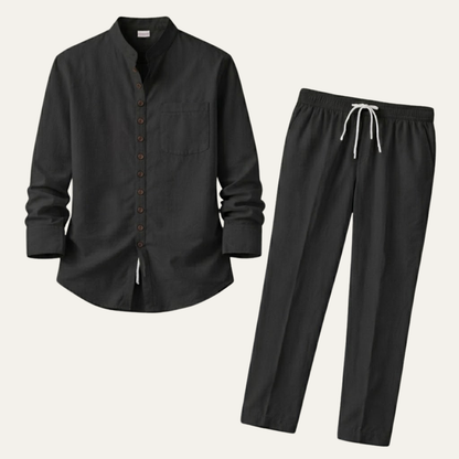 Long Sleeve Linen Shirt and Trousers Set – Elevated Summer Co-Ord 4