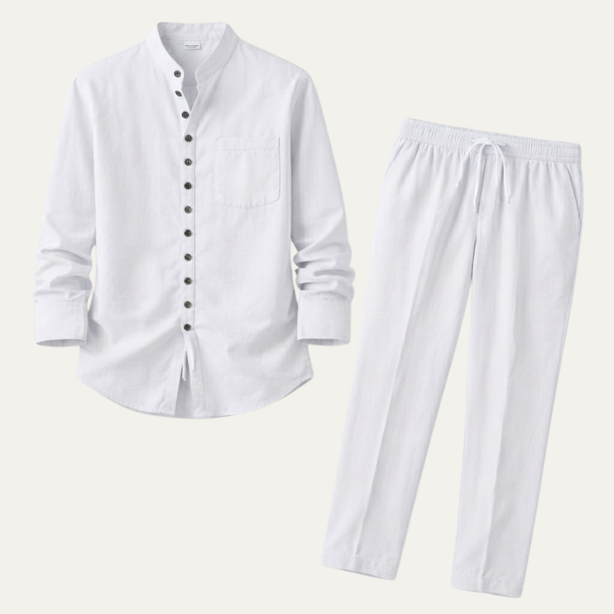 Long Sleeve Linen Shirt and Trousers Set – Elevated Summer Co-Ord 6
