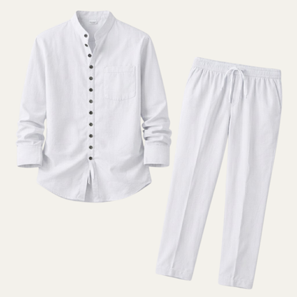Long Sleeve Linen Shirt and Trousers Set – Elevated Summer Co-Ord 6