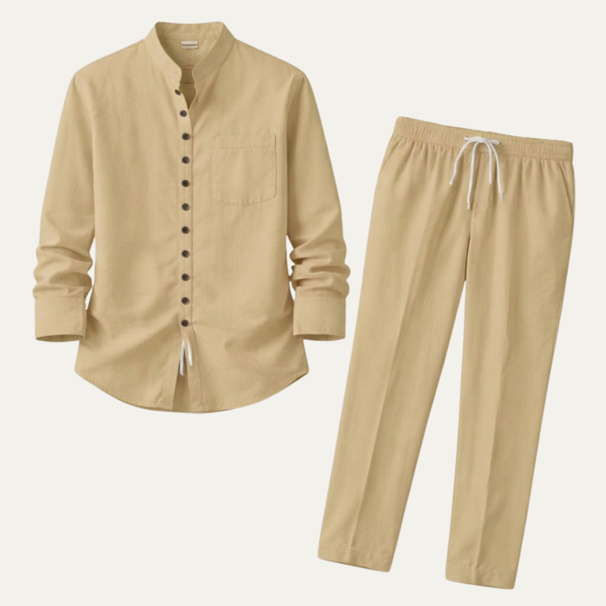 Long Sleeve Linen Shirt and Trousers Set – Elevated Summer Co-Ord 8
