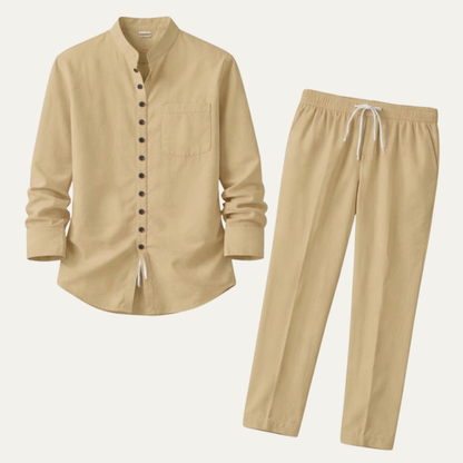 Long Sleeve Linen Shirt and Trousers Set – Elevated Summer Co-Ord 8