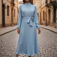 Long pleated dress for women 0