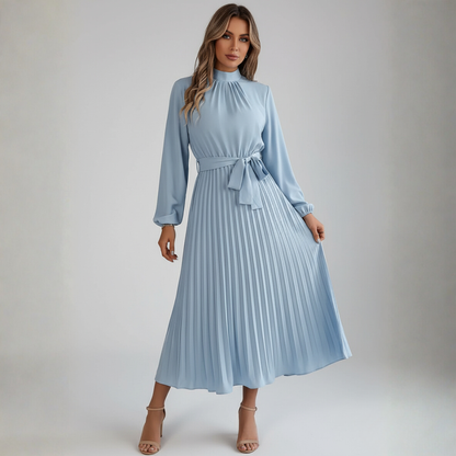 Long pleated dress for women 1