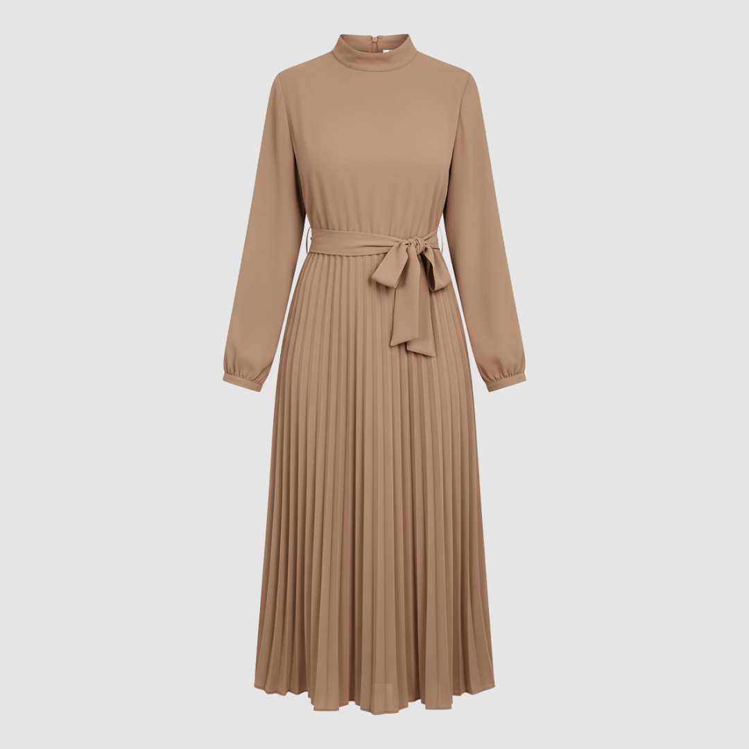 Long pleated dress for women 3