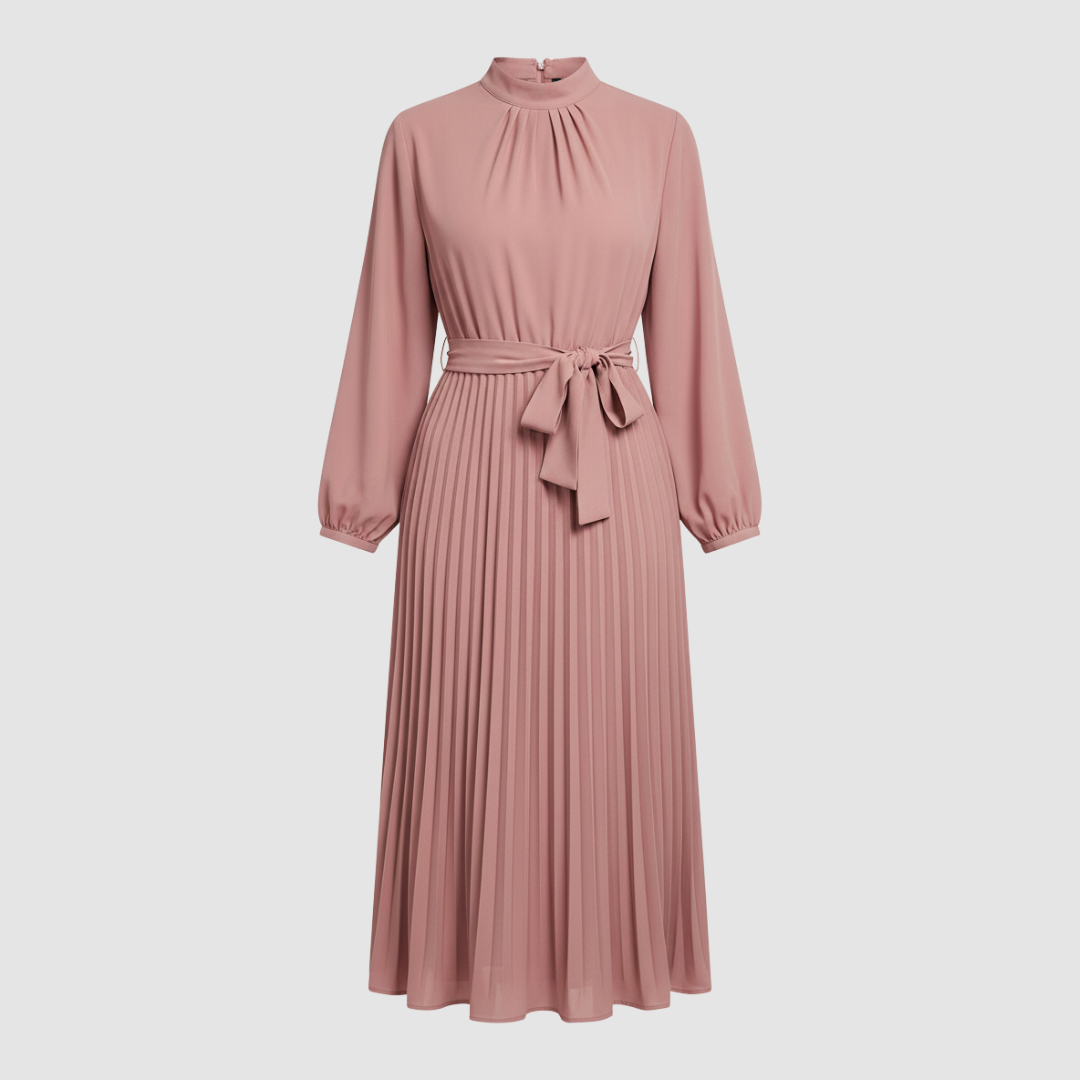 Long pleated dress for women 5