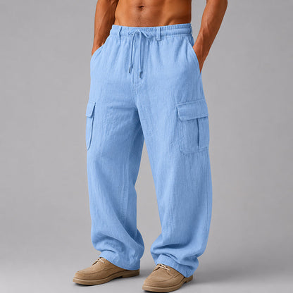 Lucas | Linen Cargo Pants 0