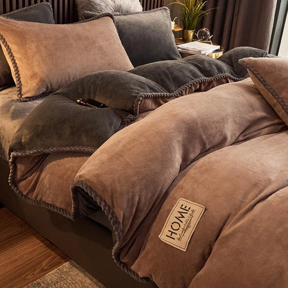 Luxurious Velvet Fleece Duvet Cover Set - PlushHaven 9