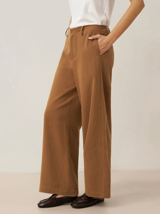 Lyocell Linen Drawstring Straight Leg Pants RACHEL 1
