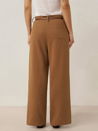 Lyocell Linen Drawstring Straight Leg Pants RACHEL 2