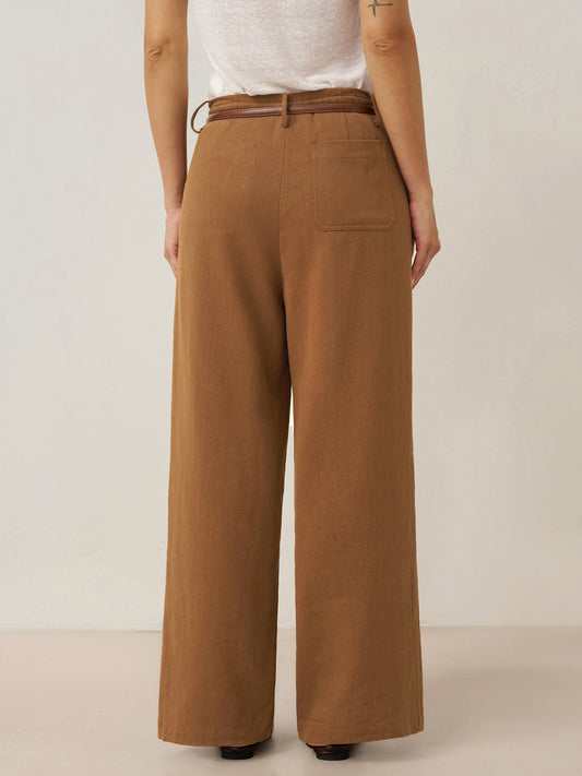 Lyocell Linen Drawstring Straight Leg Pants RACHEL 2
