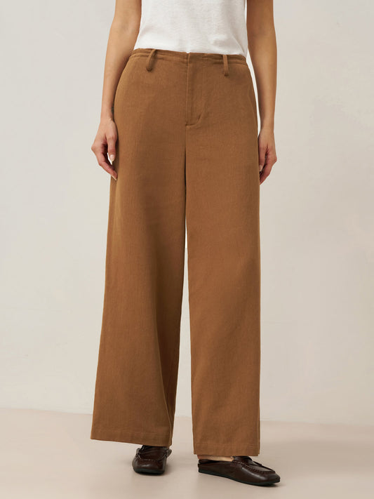 Lyocell Linen Drawstring Straight Leg Pants RACHEL 3