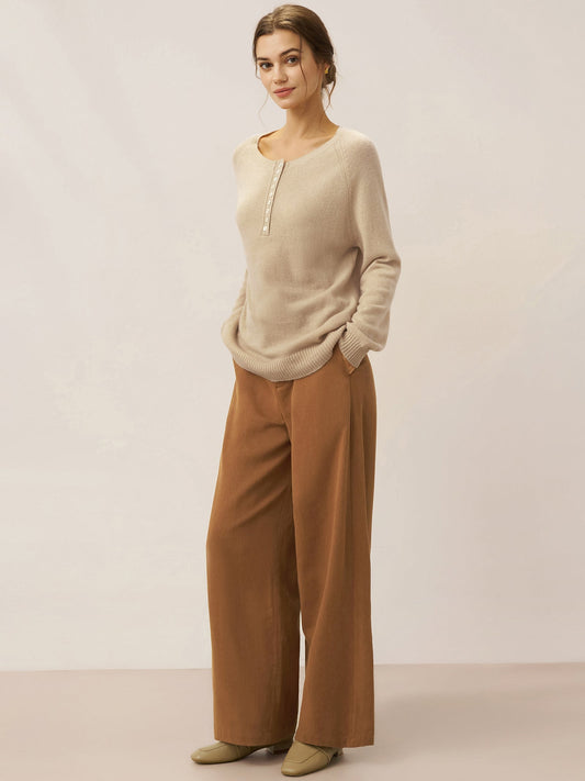 Lyocell Linen Drawstring Straight Leg Pants RACHEL 4