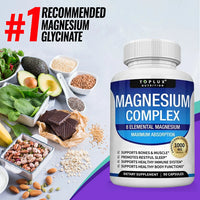 Magnesium Complex Supplement for Sleep Support with 1000MG Glycinate & Citrate Blend 0