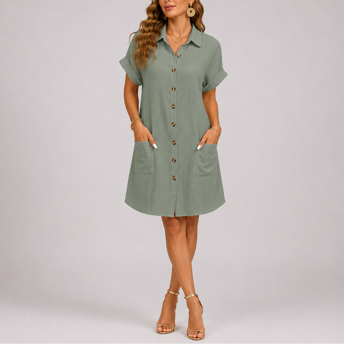 Marisol | Relaxed Fit Shirt Dress with Pockets 3