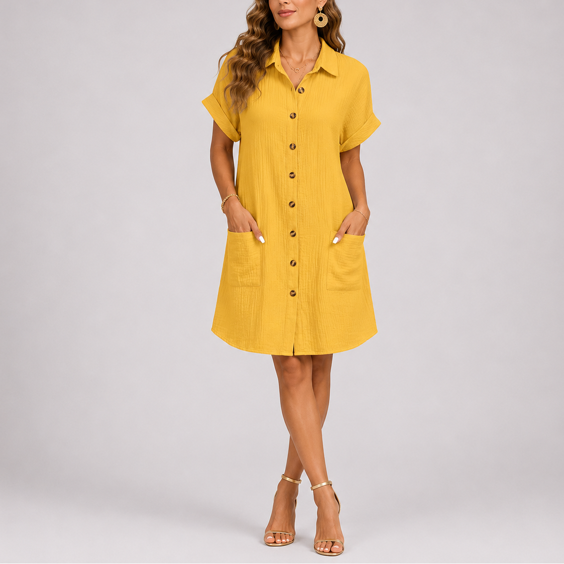 Marisol | Relaxed Fit Shirt Dress with Pockets 4