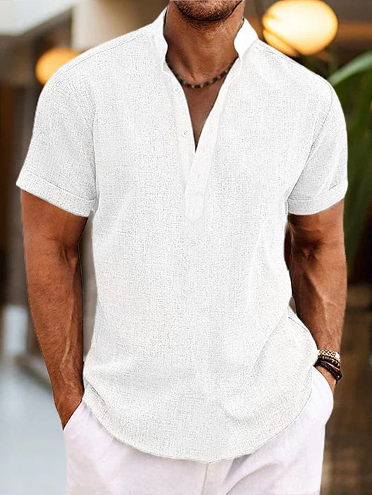 Martin | Men Short Sleeve Henley Casual Shirt 2