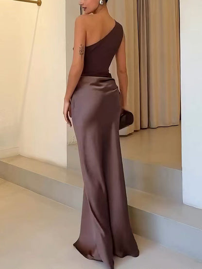 Martina | One Shoulder Maxi Evening Dress 6