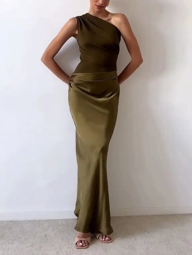 Martina | One Shoulder Maxi Evening Dress 7