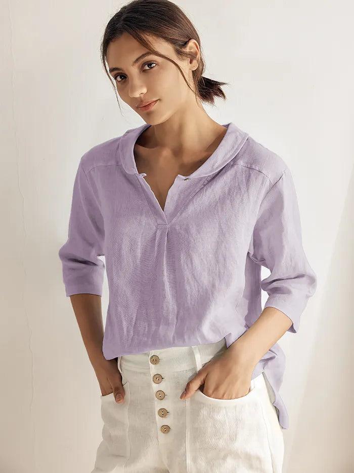 Mason | Chic Striped Linen Women's Top 0