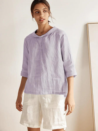 Mason | Chic Striped Linen Women's Top 1