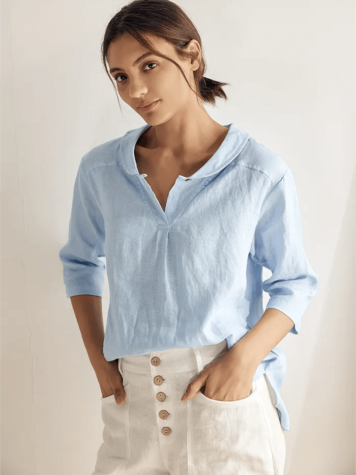 Mason | Chic Striped Linen Women's Top 10