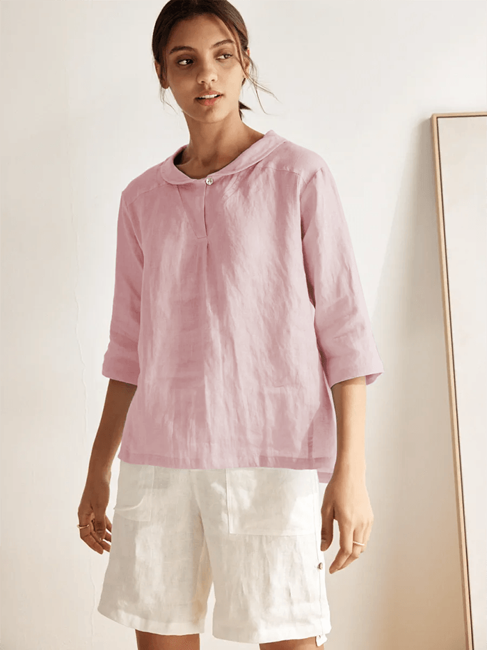 Mason | Chic Striped Linen Women's Top 11