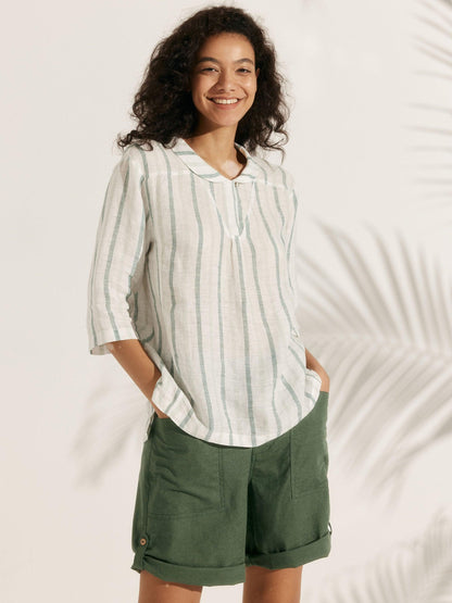 Mason | Chic Striped Linen Women's Top 4