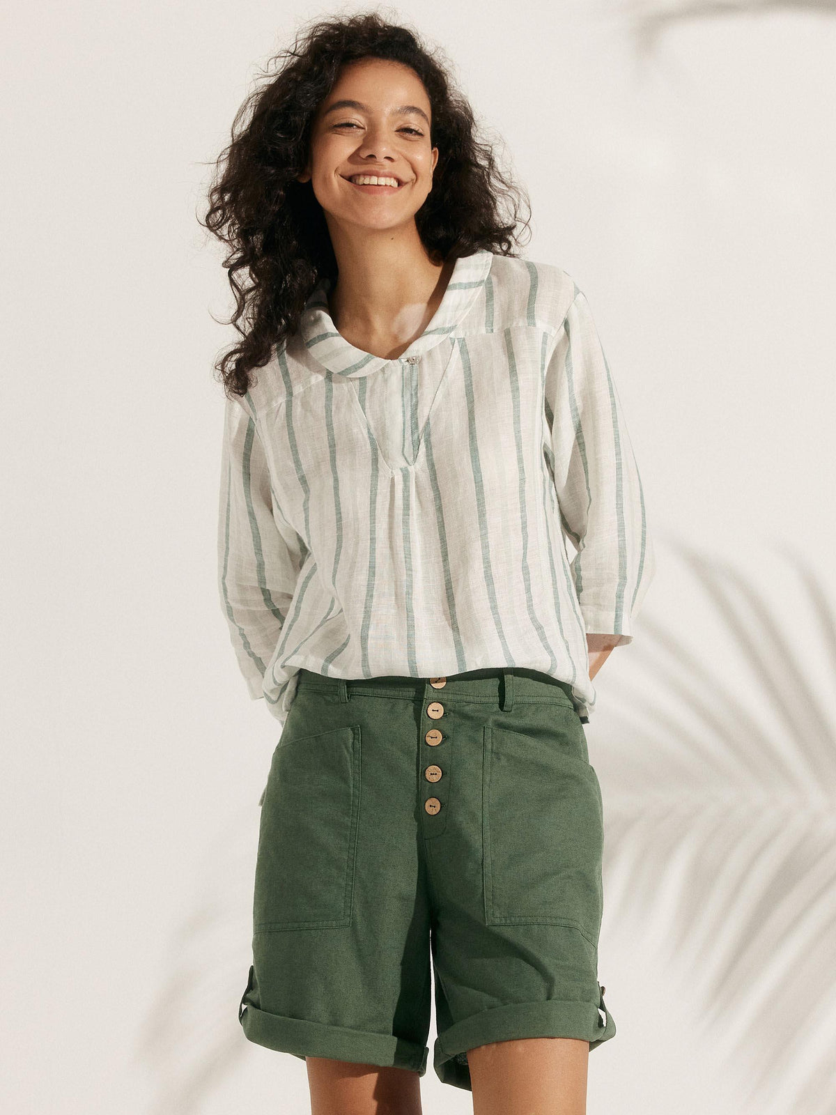 Mason | Chic Striped Linen Women's Top 5