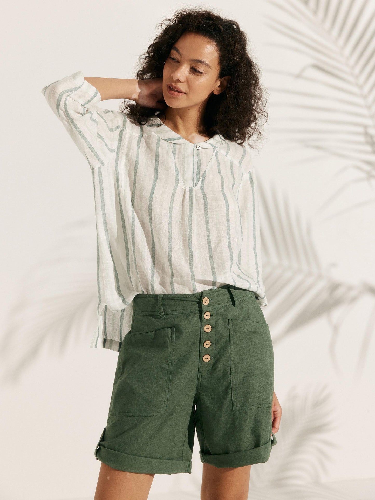 Mason | Chic Striped Linen Women's Top 6