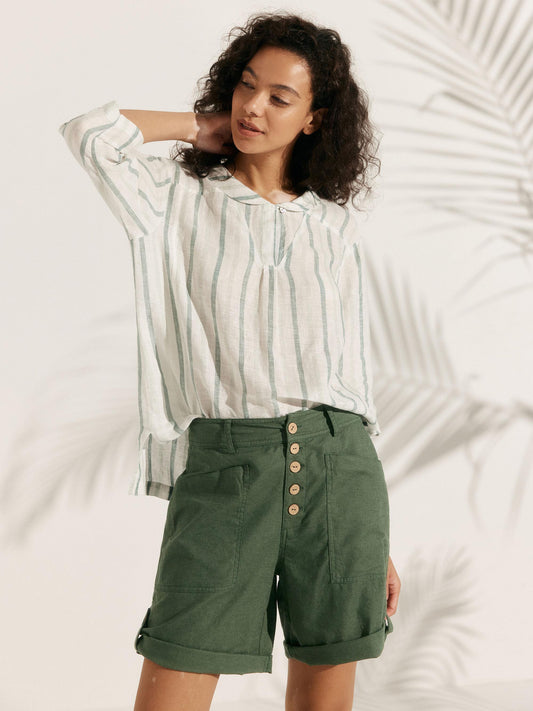 Mason | Chic Striped Linen Women's Top 6