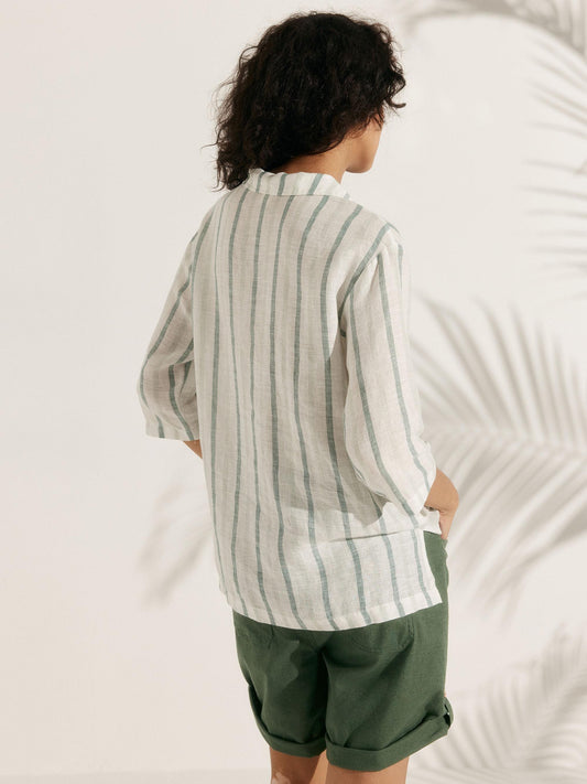Mason | Chic Striped Linen Women's Top 7