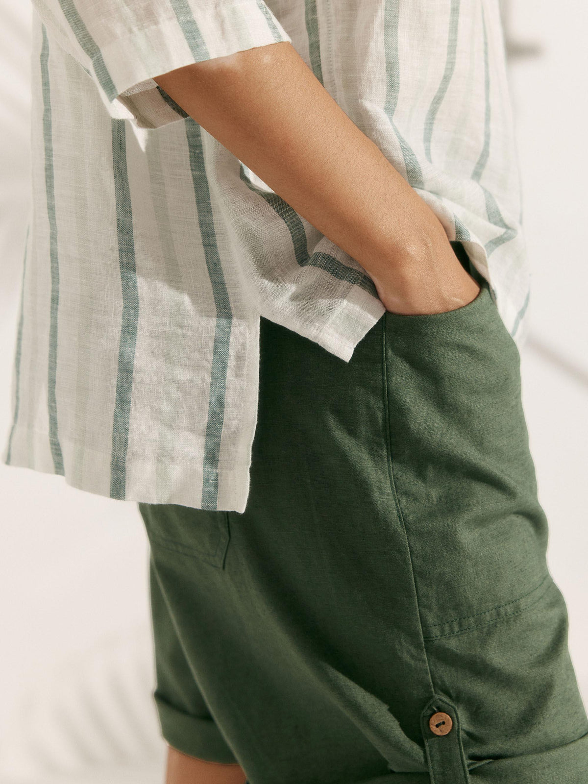 Mason | Chic Striped Linen Women's Top 8
