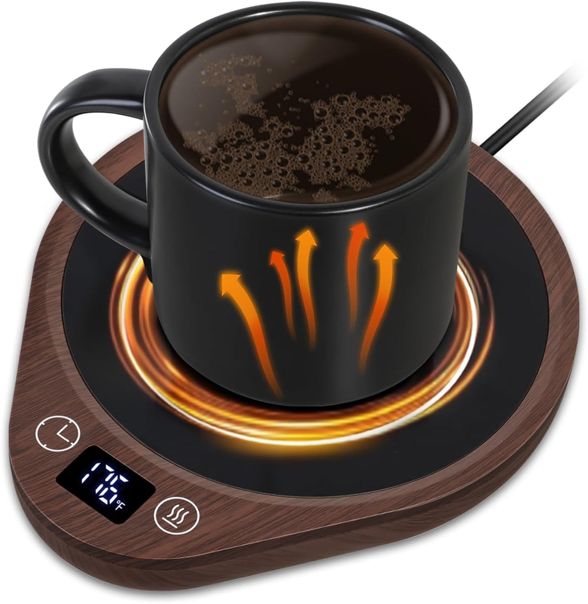 Coffee Mug Warmer Set | Electric Mug Warmer with Adjustable Temperature | Safe Beverage Heater for Coffee and Candles 1