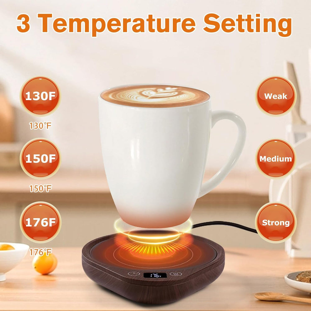 Coffee Mug Warmer Set | Electric Mug Warmer with Adjustable Temperature | Safe Beverage Heater for Coffee and Candles 3