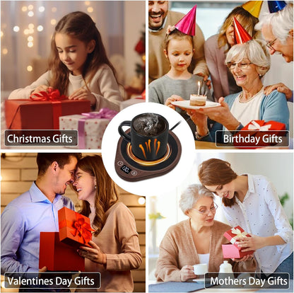 Coffee Mug Warmer Set | Electric Mug Warmer with Adjustable Temperature | Safe Beverage Heater for Coffee and Candles 6