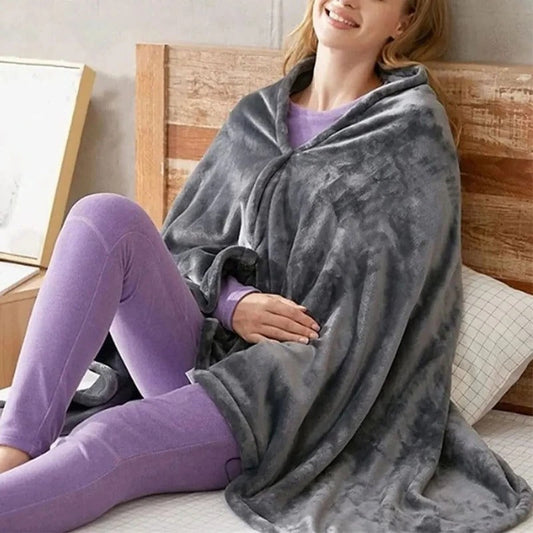 Portable USB Heated Throw Blanket with Adjustable Temperature Levels | Lightweight Electric Design for Comfort Anywhere 1