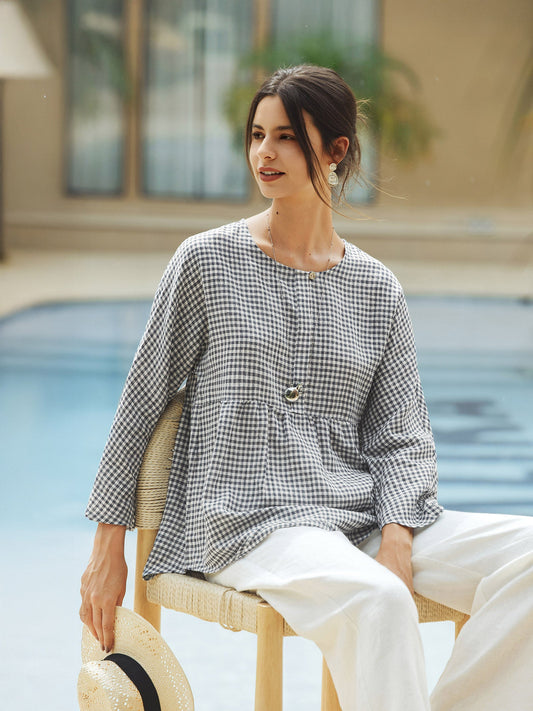 Mason | Stylish Relaxed Linen Blouse for Women 3