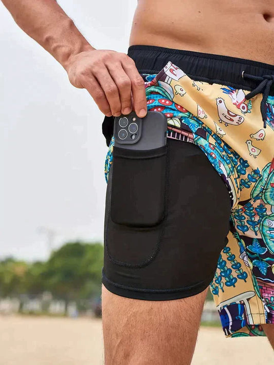 Men’s Athletic Swim Shorts | Compression Lined 10