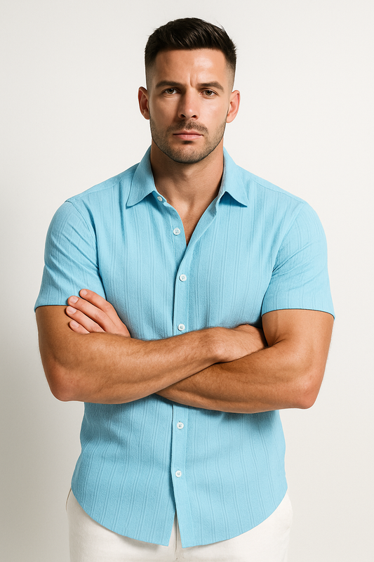 Men's Classic Short Sleeve Button-Up Shirt 0