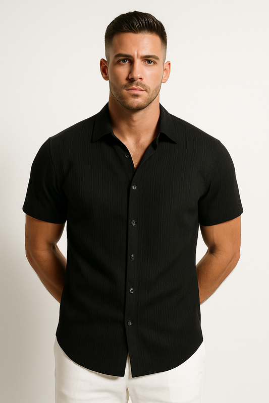 Men's Classic Short Sleeve Button-Up Shirt 1