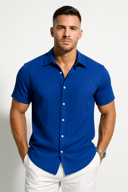 Men's Classic Short Sleeve Button-Up Shirt 3
